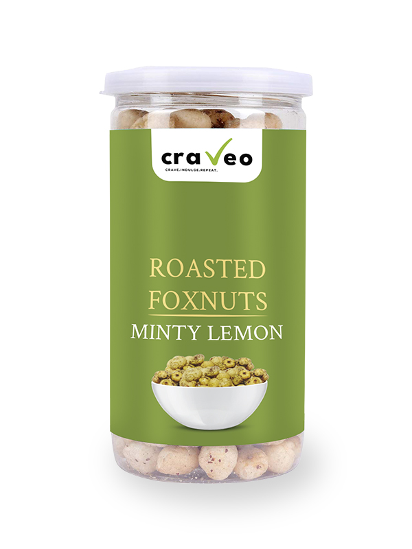 Minty Lemon Roasted Foxnuts - Light and Crunchy Snack Craveo