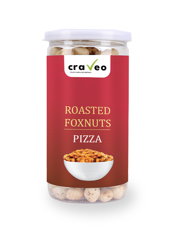 Pizza Roasted Foxnuts - Light and Crunchy Snack Craveo