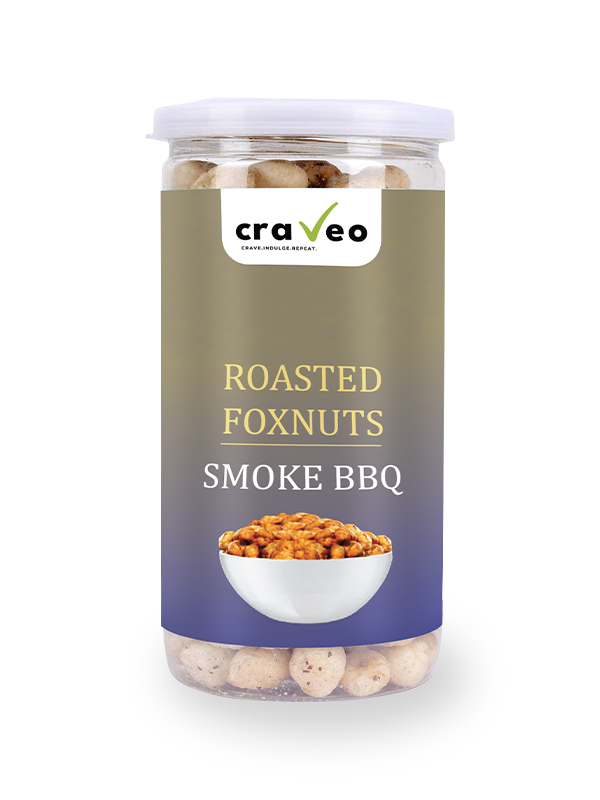 Smoke BBQ Roasted Foxnuts - Light and Crunchy Snack Craveo