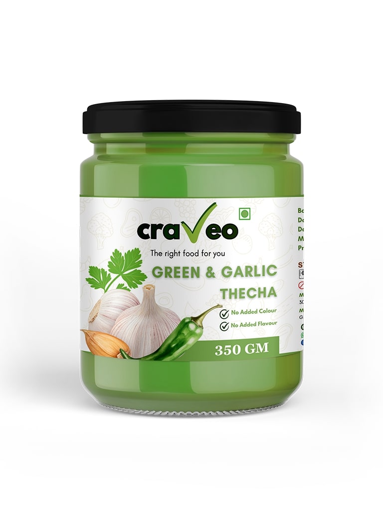 Garlic & Green Chilli Thecha Delicious and Tangy Traditional Achar Craveo